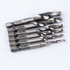 6pcs High Speed Steel Screw Thread Metric Spiral Hand Plug Tap Tool NEW
