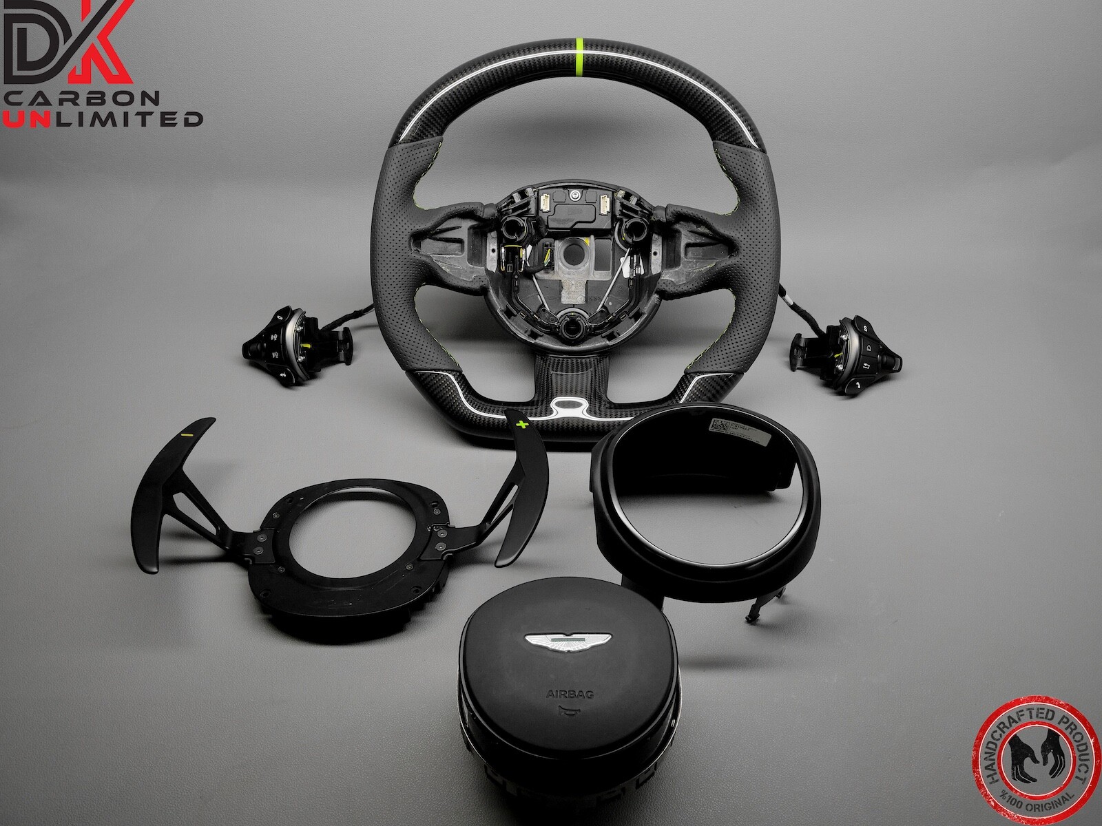 Aston Martin Vantage DB11 DBS Superleggera AMR Green Ring Carbon Steering Wheel