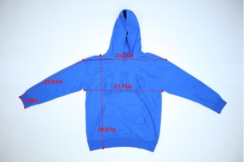Gap Teen Logo Arch Hoodie Bristol Blue Pullover Sweatshirt Fleece Boys 18/20 - Picture 6 of 13