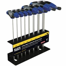 Klein Tools JTH68M Hex Key Set, Metric, T-Handle, 6-Inch with Stand, 8-Piece