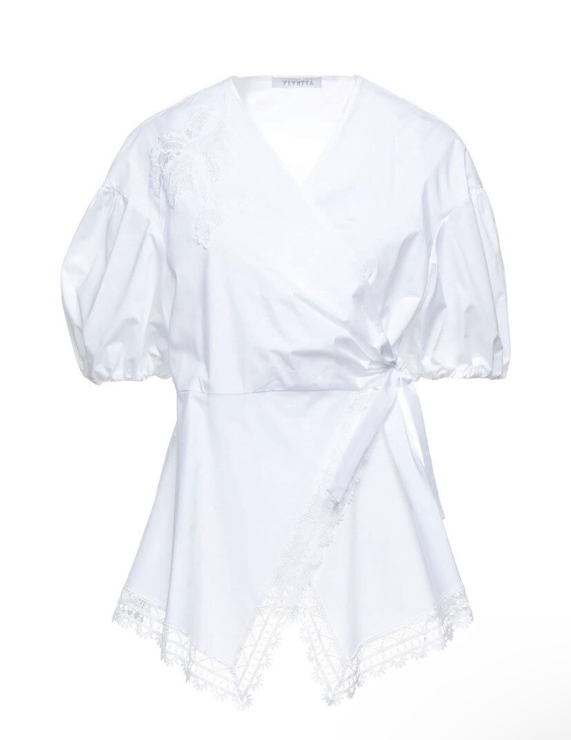 Vivetta White Camicia Puff Sleeve Blouse size