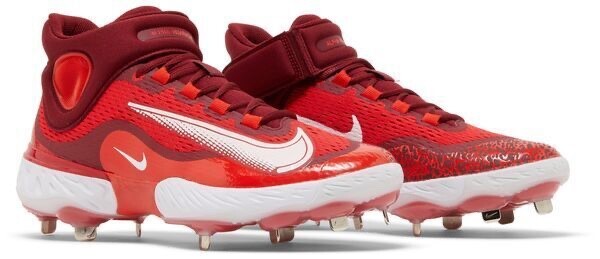Nike Men's Size 15 Alpha Huarache Elite 4 Mid Red Baseball Cleats
