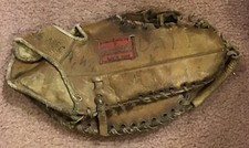 Vintage Baseball Leather Glove First Base Johnny Walker B-20 Cowhide