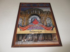STYX original 4 page print ad insert 1980 rare Paradise Theatre 8x11.5 inches