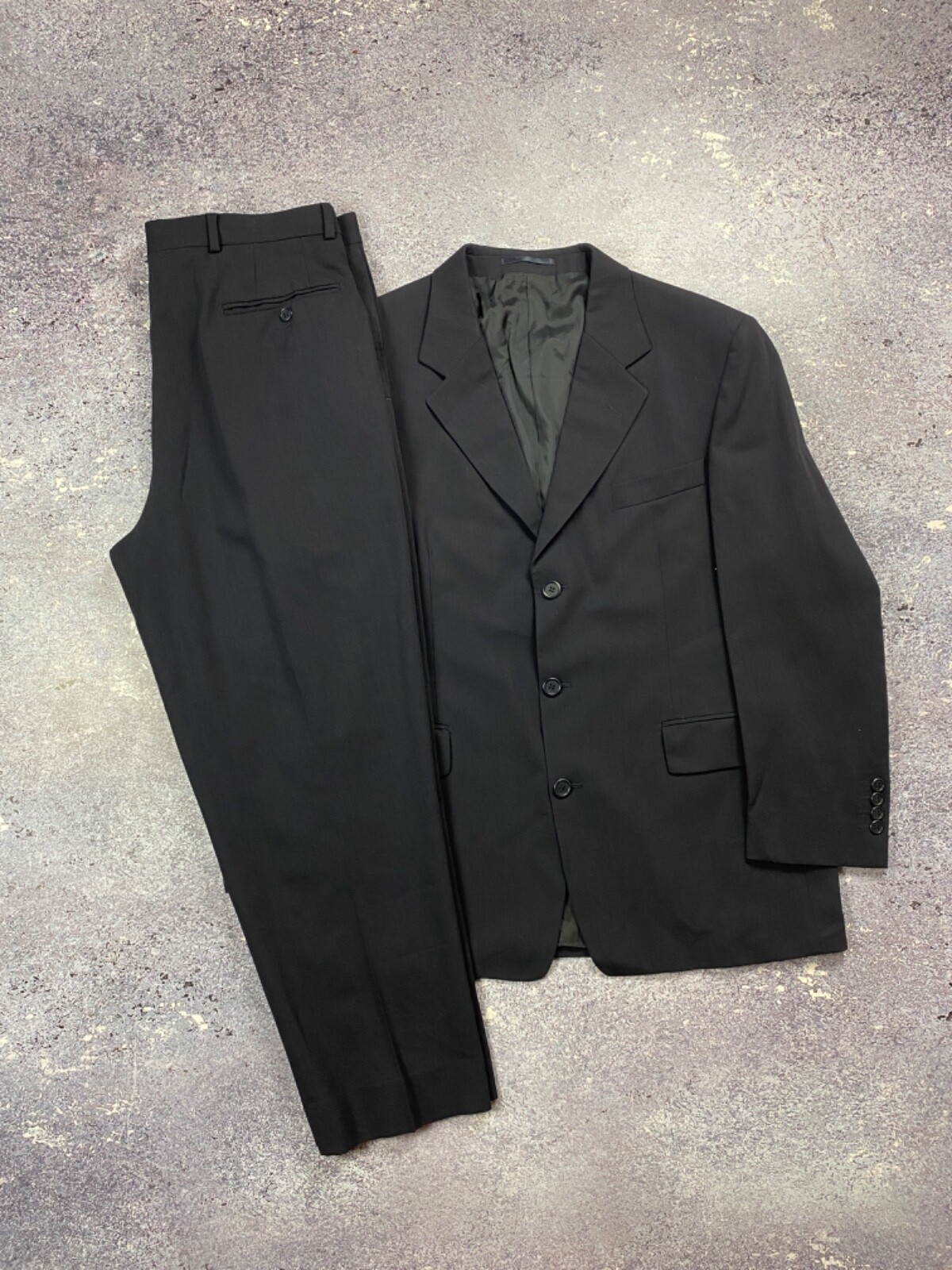 Tuta Yves Saint Laurent 52S pantaloni blazer lana blu