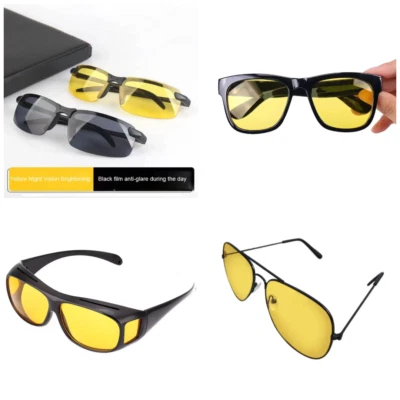 AUTOFAHRERBRILLE NIGHT VISION GLASSES POLARISIERENDE BRILLE Auto Nachtfahrbrille Nachtsichtbrille Nachtsicht Kontrast Brille Kontrastbrille