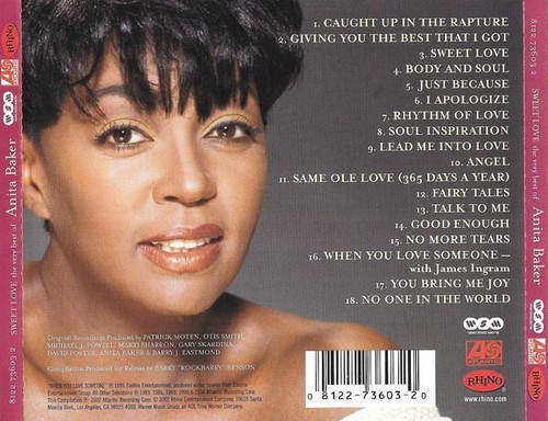 Anita Baker Sweet Love-Very Best Of CD 2002 Remastered Caught Up In The Rapture+ - Picture 2 of 4