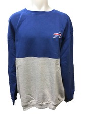 Buffalo Bills Men's Big  Tall Split Body Crew Sweatshirt - Gray/Blue