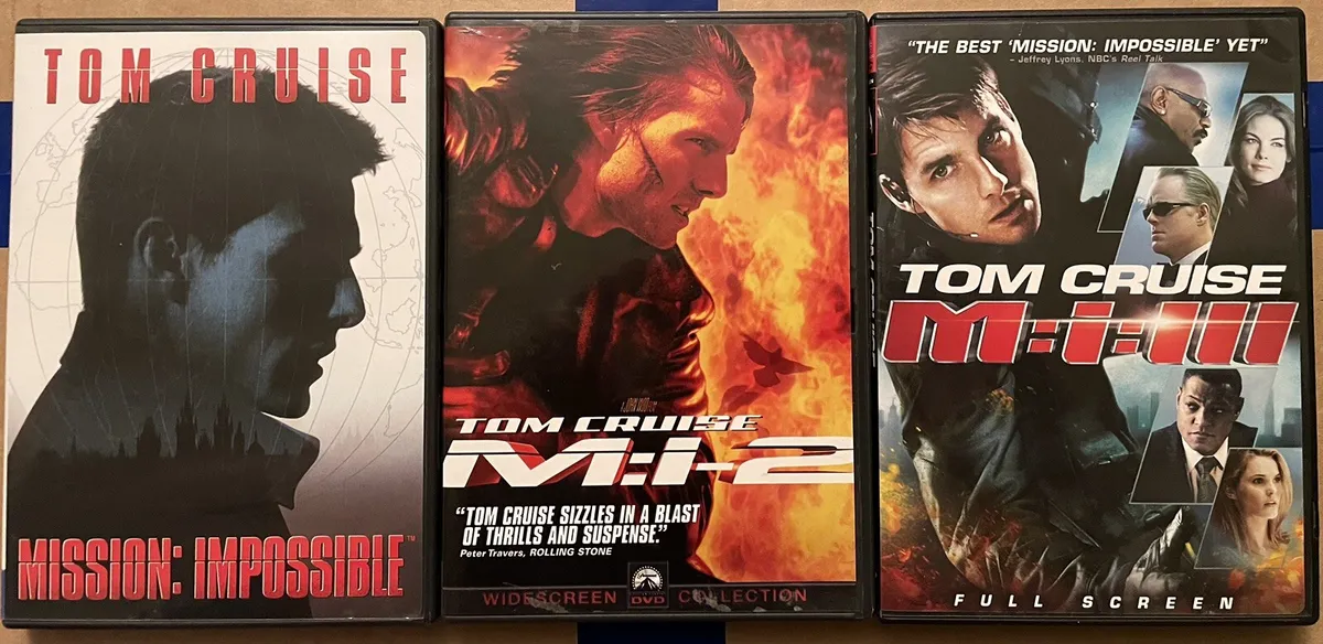 Mission Impossible 1,2 & 3 DVD Lot Tom Cruise