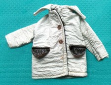 1970 MADDIE MOD mego fits 11" barbie doll -- WILD LEATHER -- White JACKET tt