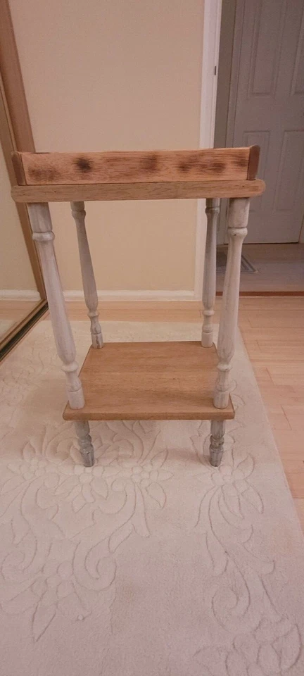 vintage Bedside Table coffee table side Shabby Chic Retro Solid wood Antique  - Image 4 of 4