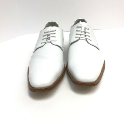 Amali Men\'s White Dress Shoes Double Folded Vamp Leather Lined Size 8.5 White Velvet Loafers ​| Antonio by Amali | Just Men`s Shoes  main image 2