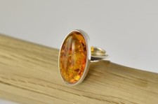 Natural Baltic Amber Ring 925 Sterling Silver Handmade Ring Engagement Ring