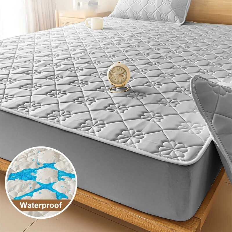 Waterproof Elastic Mattress Protector Soft Breathable Bed Cover Pad  