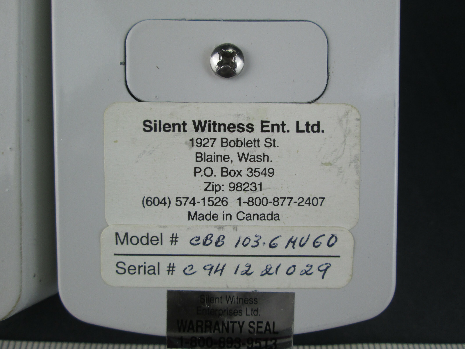 Lot of 2 Silent Witness CCTV Security Camera Model V60BB1036 CBB103.6MU60