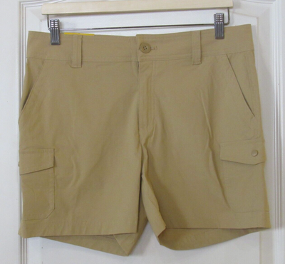 Eddie Bauer Cargo Pocket Shorts KHAKI Womens Sz 12 NWT MSRP QUALITY  ITEM!