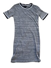 Forever 21 Grey Fitted Bodycon Short Sleeve Dress Size Small