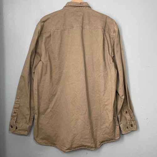 Carhartt Mens Size Large Button Up Tan Twill Shirt Utility Gorpcore Workwear - Picture 5 of 12