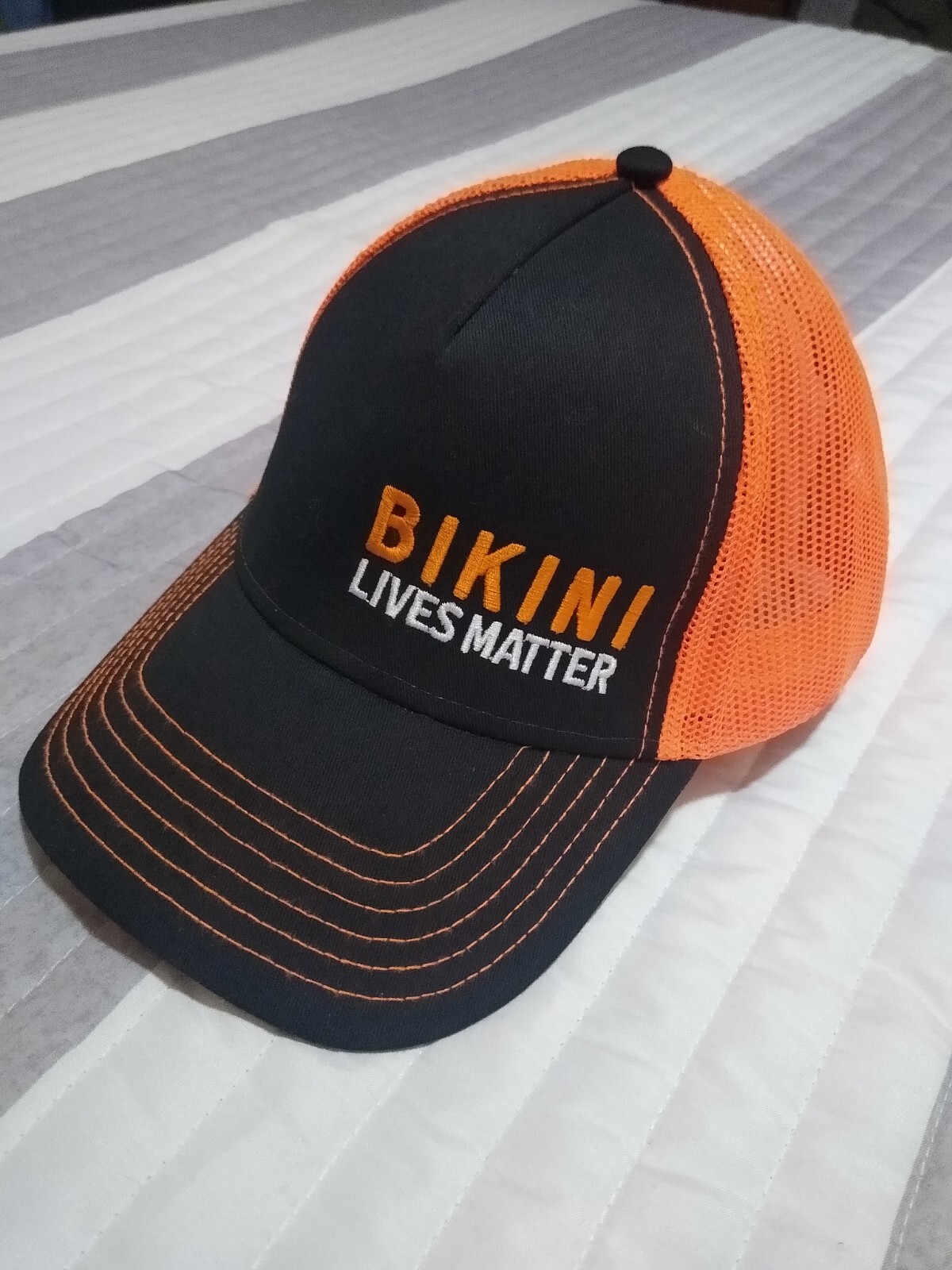 Bikini Lives Matter Black And Orange Snap Back Hat-image