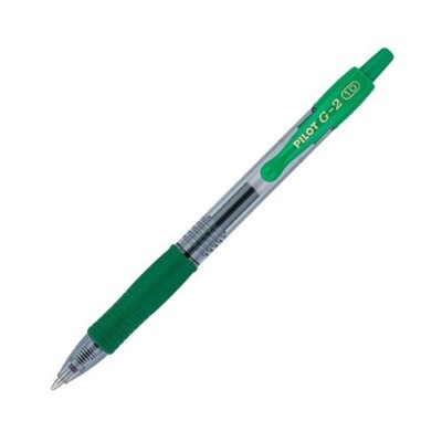 Pilot G2 Retractable Gel Ball Point Pen 1.0mm Bold Green 2/Pk Office School