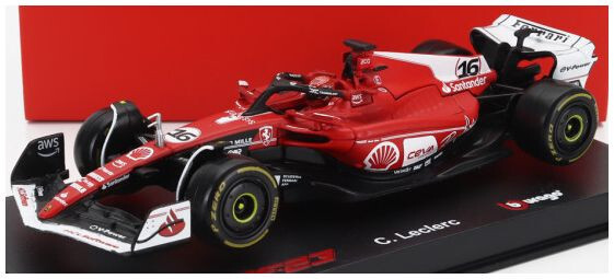 1:43 Bburago BUR 36835L Charles Leclerc Ferrari F1-23 #16 Las Vegas 2023