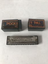 Vintage Hohner Pocket Pal Harmonica with Plastic Case