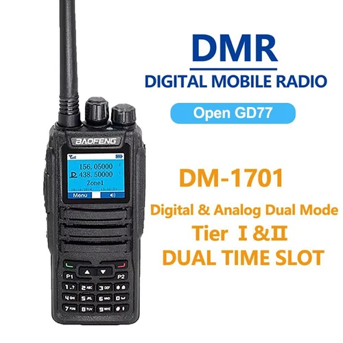 BaoFeng DM-1701 5W Digital DMR Dual Band VHF/UHF DTMF VFO FM Amateurfunk Zwei Wege Radio - Bild 1 von 19