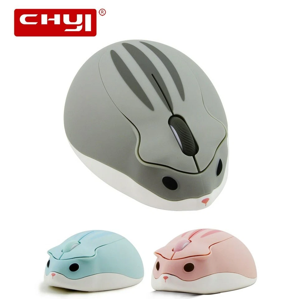 So Cute Kawaii Wireless Mouse USB Optical Computer Mini Mouse Hamster Cartoon - Image 2 of 4