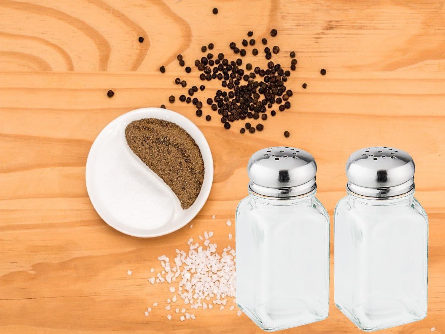 Thumbnail - Fackelmann Salz Und Pfeffer Streuer Glas Durchsichtig 9.5 X 4 Cm - Neu