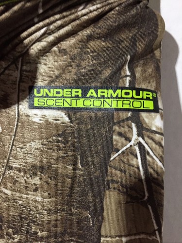 Boys Under Armour Leggings Size YLg Real tree Scent Control Camo/hunting - Picture 3 of 5