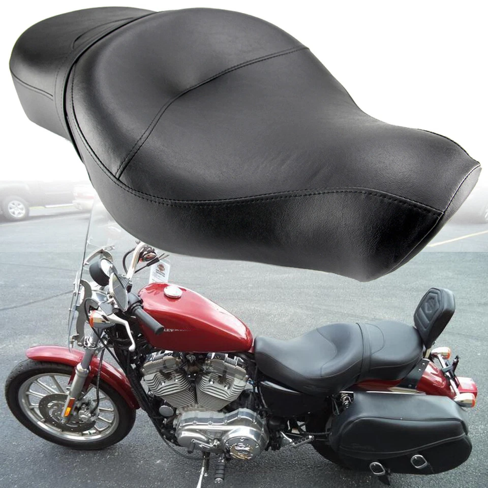 Assento profissional baixo passageiro motorista para Harley Iron 1200 883 Sportster XL 72 48 personalizado - Imagem 2 de 4