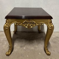 Casa Padrino Luxus Barock Beistelltisch Dunkelbraun / Gold H. 60 Cm - MöBel