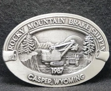 WL11148 VINTAGE 1987 **ROCKY MOUNTAIN BRAKE SUPPLY** TOOLS EQUIPMENT BELT BUCKLE