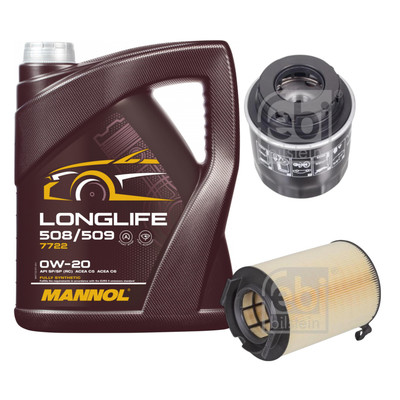 FEBI BILSTEIN Inspektionspaket 5L MANNOL Longlife 508/509 0W-20 für VW Beetle