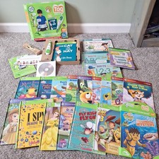 LeapFrog Tag Books Lot Reading System Pen with 21 books 2 New Read Write