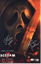 Ethan Embry & Anna Camp signed 11x17 Poster Ghostface Scream 7 Beckett JSA