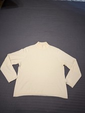 Club Room Charter Club Sweater XL Cream 100% Cashmere 2-Ply Ribbed Knit