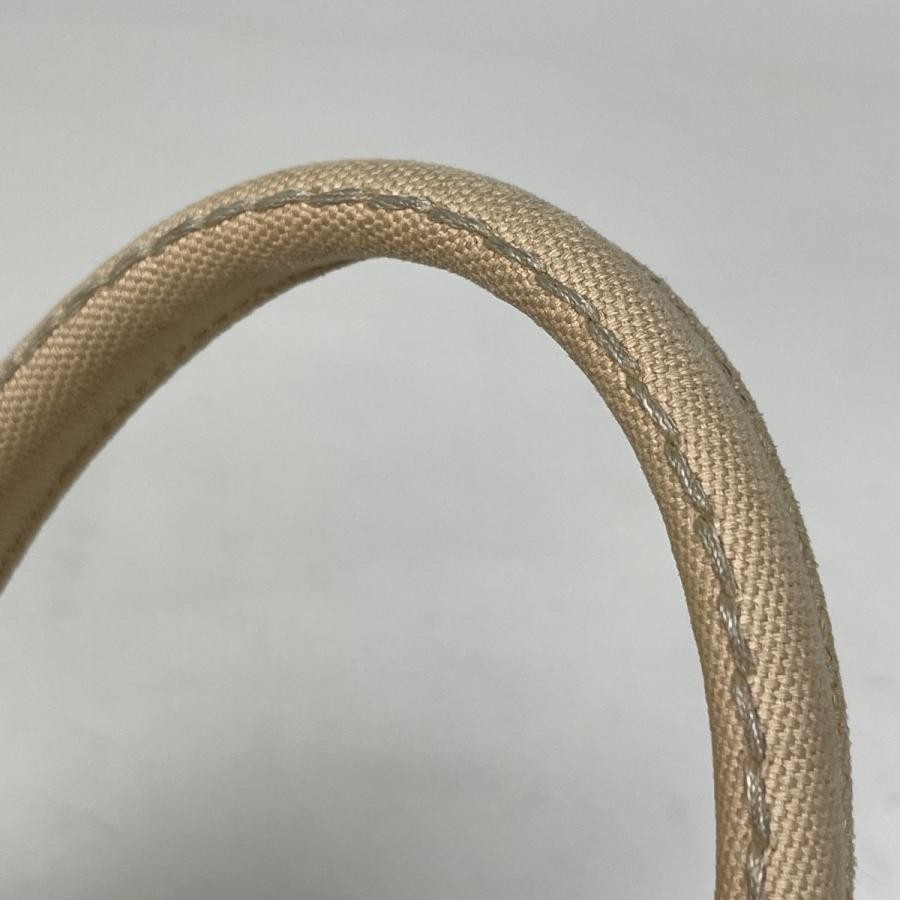 PRADA Canapa 2-Way Tote Shoulder Bag Canvas Beige with Shoulder Strap #BS1749 thumbnail 6