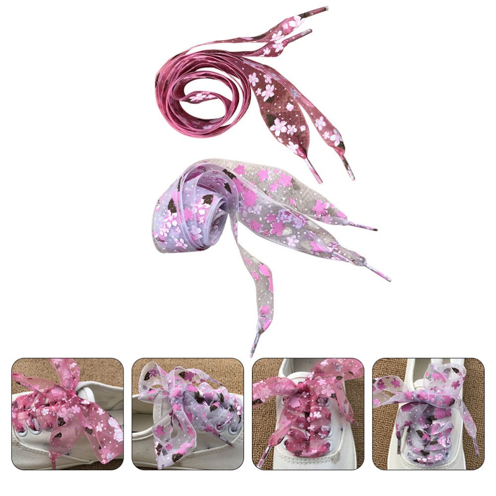 APL 2 paia lacci per scarpe in chiffon lacci colorati scarpe lacci accessori