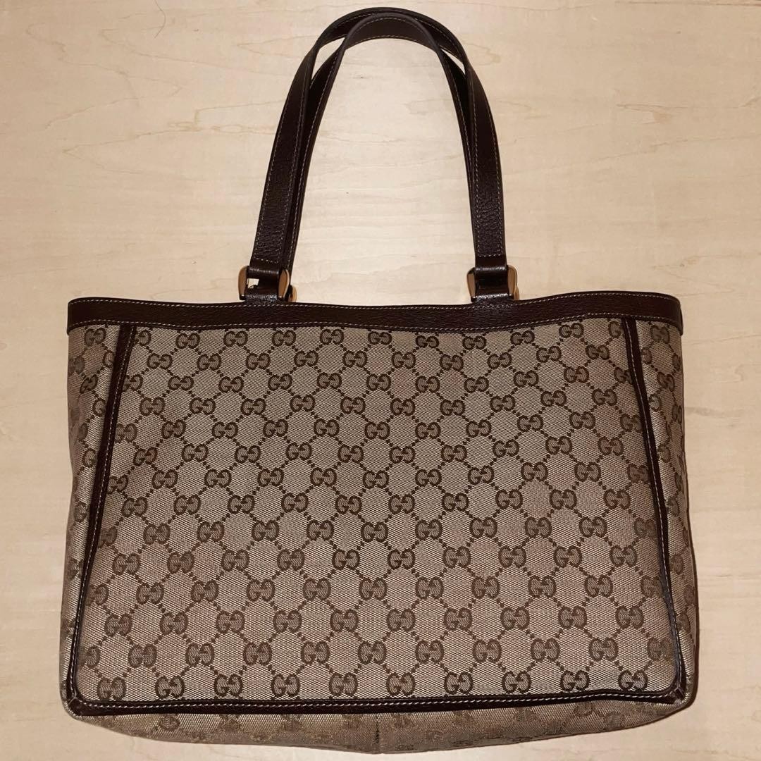 GUCCI GG Canvas Abbey Tote Bag Women's Large Shoulder Purse Authentic thumbnail 2