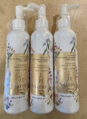 Nakery Beauty Hydra-C Oil to Foam Cleanser, Fresh Flowers, Lot of 3, NIB