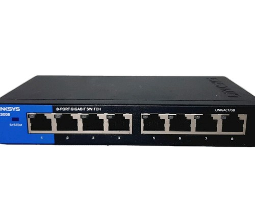 LINKSYS 8 Port Gigabit Ethernet Switch Mountable SE3008 1000 Mbps NO POWER CORD - Picture 2 of 6