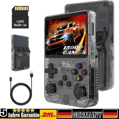 R36s Retro Handheld Videospiel Konsole-21000 Spiele vorinstalliert -128GB-DE