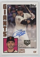 2019 Topps 1984 Baseball Rookies 150th Anniversary 42/150 Chris Shaw Auto 10fh