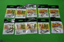 10 Pks Tru-Turn Fishing Hooks & Tru-Turn Blood Red Fishing Cam-Action Hooks