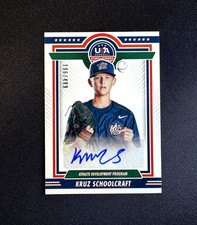 2022 USA Baseball Stars & Stripes Kruz Schoolcraft Auto Signatures #d 196/499