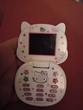 Teléfono abatible Hello Kitty Kawaii 2025 - Teléfono para niños dibujos animados Sanrio 4G con cámara