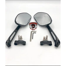 Lamonster Garage Black Big Eye Mirrors w/Top Cuffs LG-5525-2024-X2