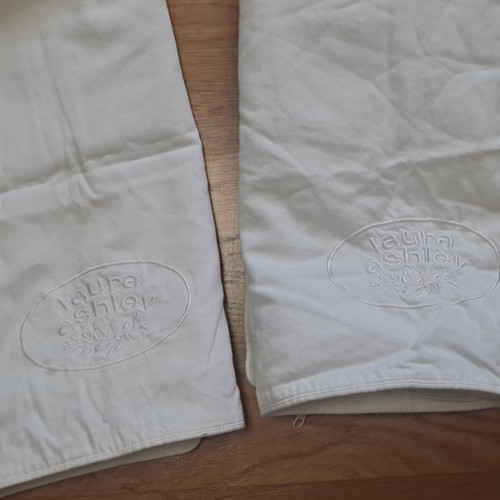 Standard White.Zippered  Pillow Protector Cover Laura Ashley (Two) 100% Cotton