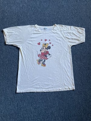 【RH Vintage】Minnie Tee WHITE S Vintage Disney Minnie Mouse Character Fashions White T-Shirt Adult